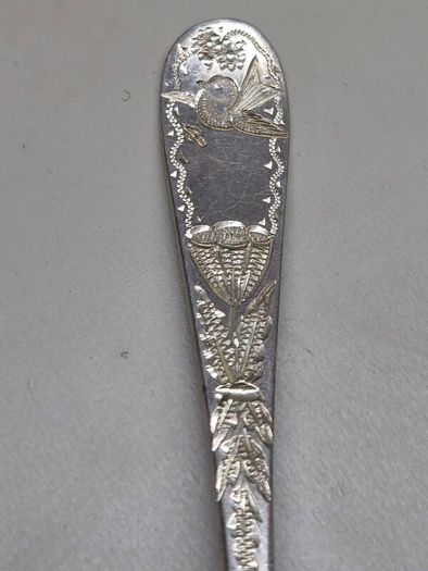 Antique 1895 Glasgow Solid Silver Teaspoons & Sugar Tongs Set in Original Box