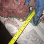 Large Vintage Ceramic Cowboy Figurine Hand Painted brown jacket and a detailed saddle resting at his feet Postage Available or Collection Image 8