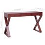 Computer Desk Brown 132x47x77 cm Solid Mahogany Wood Image 8