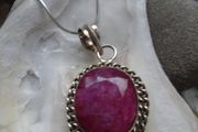 Gemstone necklace,Stainless steel chain,jewellery,July birthstone,gift