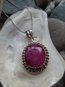 Gemstone necklace,Stainless steel chain,jewellery,July birthstone,gift