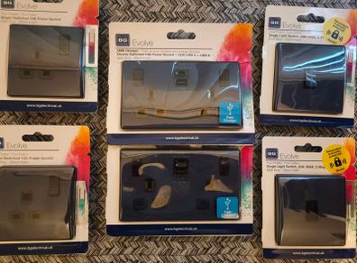 BG Evolve Matt Blue Sockets + Switches Bundle