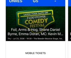 paddy power comedy festival(Emma doran, fail arms and hog)