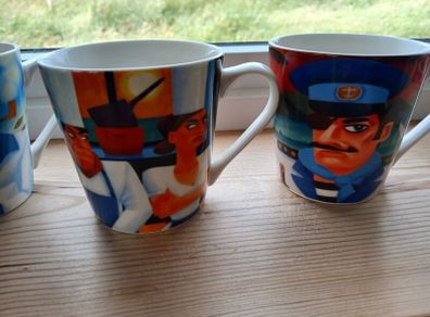 Tipperary Crystal Knuttel mugs x 4