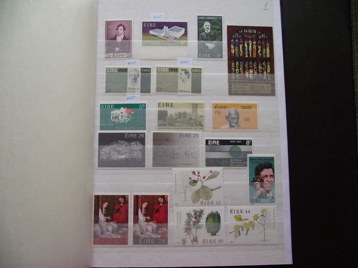 A New Stock Book With Collection Of Mint Irish Stamps