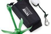 Kayak Anchor Kit, 3.5 lb Paddle Board Anchor Kit with 26.2 ft/8 m Rope and Buoy, Folding Small Boat Anchor with Storage Bag and Snap Hook, Kayak Accessories for Kayaks, Small Boats, Canoes