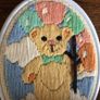 Vintage Teddy bear tapestry Oval wall hanging nursery cottagecore Image 4