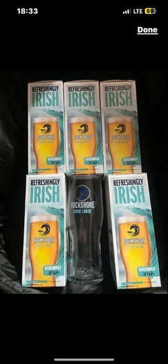 Rockshore beer pint glasses