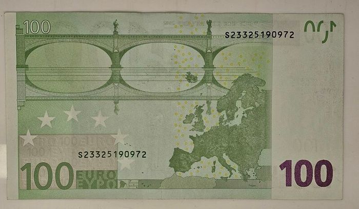 Italy 2002 100 Euro Banknote Note S Prefix