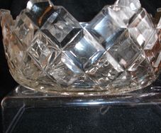 Sowerby Art Deco Flint  Glass  Cupped/Straight Bowl 1930's
