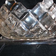 Sowerby Art Deco Flint  Glass  Cupped/Straight Bowl 1930's
