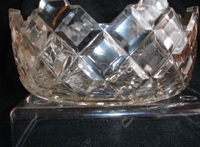 Sowerby Art Deco Flint  Glass  Cupped/Straight Bowl 1930's