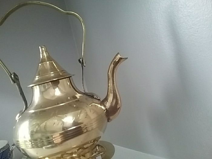 Brass Teapot on a Trivet