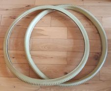 New 26" X 1 1/2 Beige Tyres + Tubes