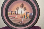 Hand painted Moroccan ceramic hanging bowl