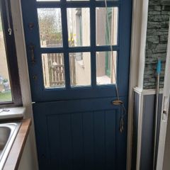 2 wooden teak doors