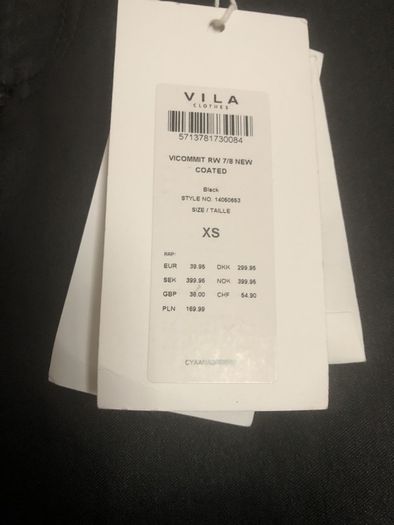 vila trousers leather look