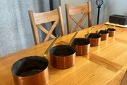 Vintage French Set of Copper Pots