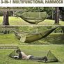 NEW SALE | Camping Hammock with Mosquito Net 114 x 54 inch Lightweight Portable Double Hammock with Straps 440 LBS Load Capacity Pop-up Nylon Hammock for Travel Outdoor Hiking Backpacking Picnic Image 5