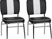 Set of 2 Dining Chairs American Diner 50s Retro