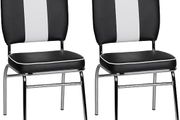 Set of 2 Dining Chairs American Diner 50s Retro