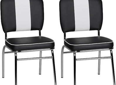 Set of 2 Dining Chairs American Diner 50s Retro
