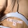 Miss Selfridge Petite Women's Beige Coat with Faux Fur Hood - size UK 6 Image 5