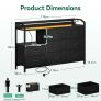 Black Chest of Drawers Bedroom, with LED Light trip with 10 Adjustable Colors and 2 USB and 2 AC Outlets Image 5