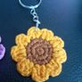 Crochet flower key ring 3 euro each Image 3