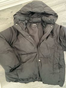 girls puff jacket black