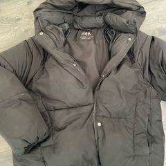 girls puff jacket black