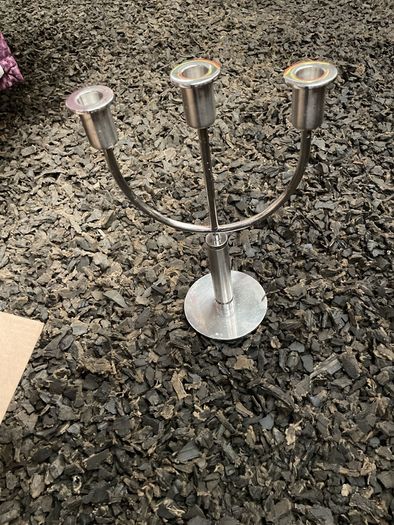Stainless steel candelabra