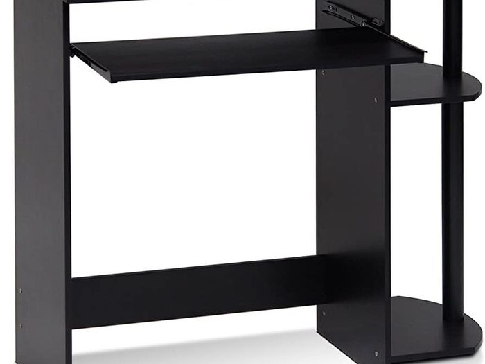 Simplistic Easy Assembly Computer Desk, Study Desk, Writing Desk, Espresso, 80 (W) x 73 (H) x 40 (D) cm (FREE POSTAGE)