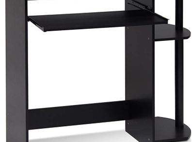 Simplistic Easy Assembly Computer Desk, Study Desk, Writing Desk, Espresso, 80 (W) x 73 (H) x 40 (D) cm (FREE POSTAGE)
