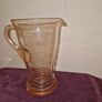 1930's Pink glass hand blown jug Image 3