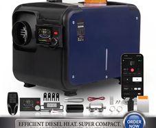 12V 24V 8KW Diesel Air Heater with Bluetooth App Remote Control for Car RV Van Caravan and Camping