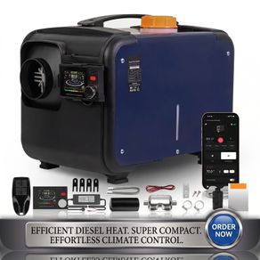 12V 24V 8KW Diesel Air Heater with Bluetooth App Remote Control for Car RV Van Caravan and Camping