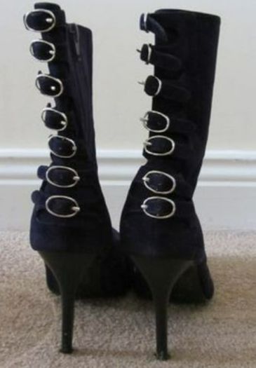Purple cut out high heels