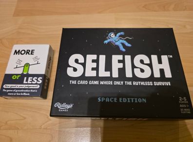 Board / Card Game Bundle: Selfish (Space Edition) + More Or Less