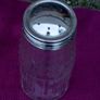 Vintage Tall Glass Shaker/Metal Lid Image 2