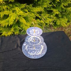 Blue homemade cake stand postage possible