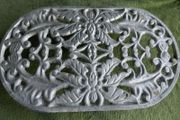 Vintage oval aluminum trivet French Vintage ByIsa