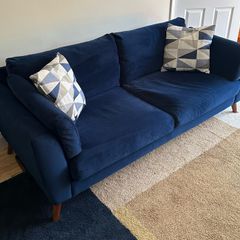 Ez Living Kendal Navy Blue 3 Seater Sofa Couch