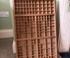 Antique French Printer Tray - Trinket Shelf