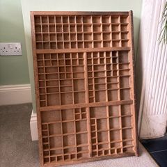 Antique French Printer Tray - Trinket Shelf