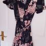 Quiz Black Floral Dress - Size 10 Image 9