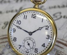gold plated swiss pocket watch