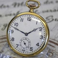 gold plated swiss pocket watch