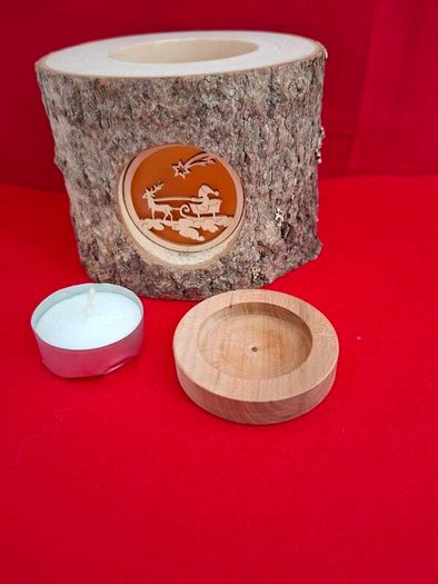 Christmas Tealight Lantern (Santa on Sleigh)