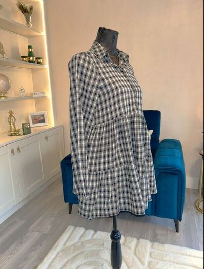 Ladies Black & White Check Dress from Zara. Size Xs UK 6 / EU 34